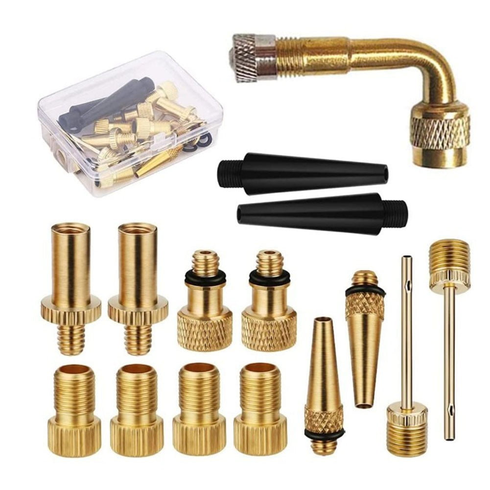 15Pcs Bike Valve Adaptor Set Kit Sv Fv Dv Av Needle Valve Connector For Ball Bicycle Inflator Pumpaccessories Fangkenuo - Image 2