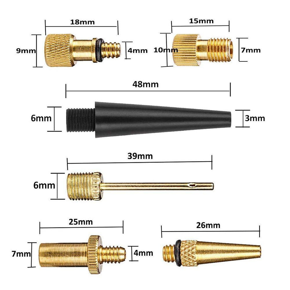 15Pcs Bike Valve Adaptor Set Kit Sv Fv Dv Av Needle Valve Connector For Ball Bicycle Inflator Pumpaccessories Fangkenuo - Image 3