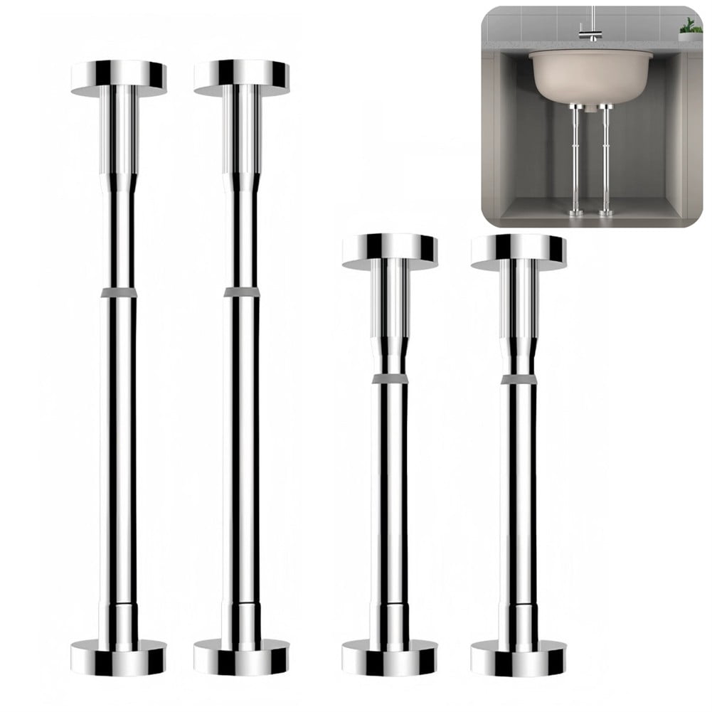 2Pcs Kitchen Sink Brackets Stainless Steel Adjustable Kitchen Sink Bracket Bottom installation Support Legs Kitchen Fixtures (50-80cm Silvery) 35-50cm Silvery - Image 7