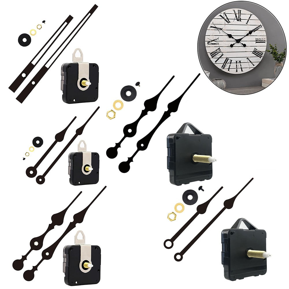 Quality Silent Quartz Diy Mechanism Movement Kit Large Long Hands Clock Movement High Torque Wall Clock Accessories Black E Smile Home B - Image 1