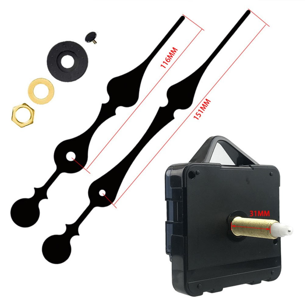Quality Silent Quartz Diy Mechanism Movement Kit Large Long Hands Clock Movement High Torque Wall Clock Accessories Black E Smile Home B - Image 4