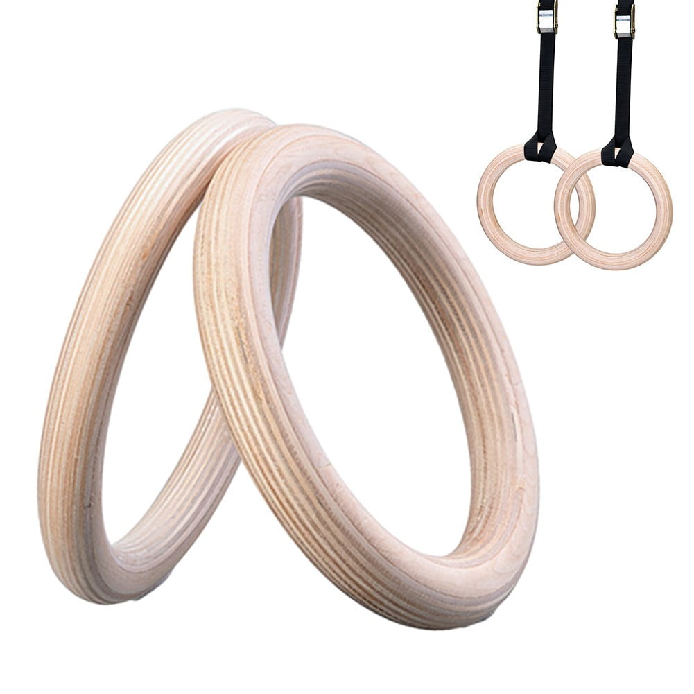 Wooden Gymnastics Rings Perfect For Strength And Conditioning Training 25Mm 19Cm 28Mm 15Cm - Image 1