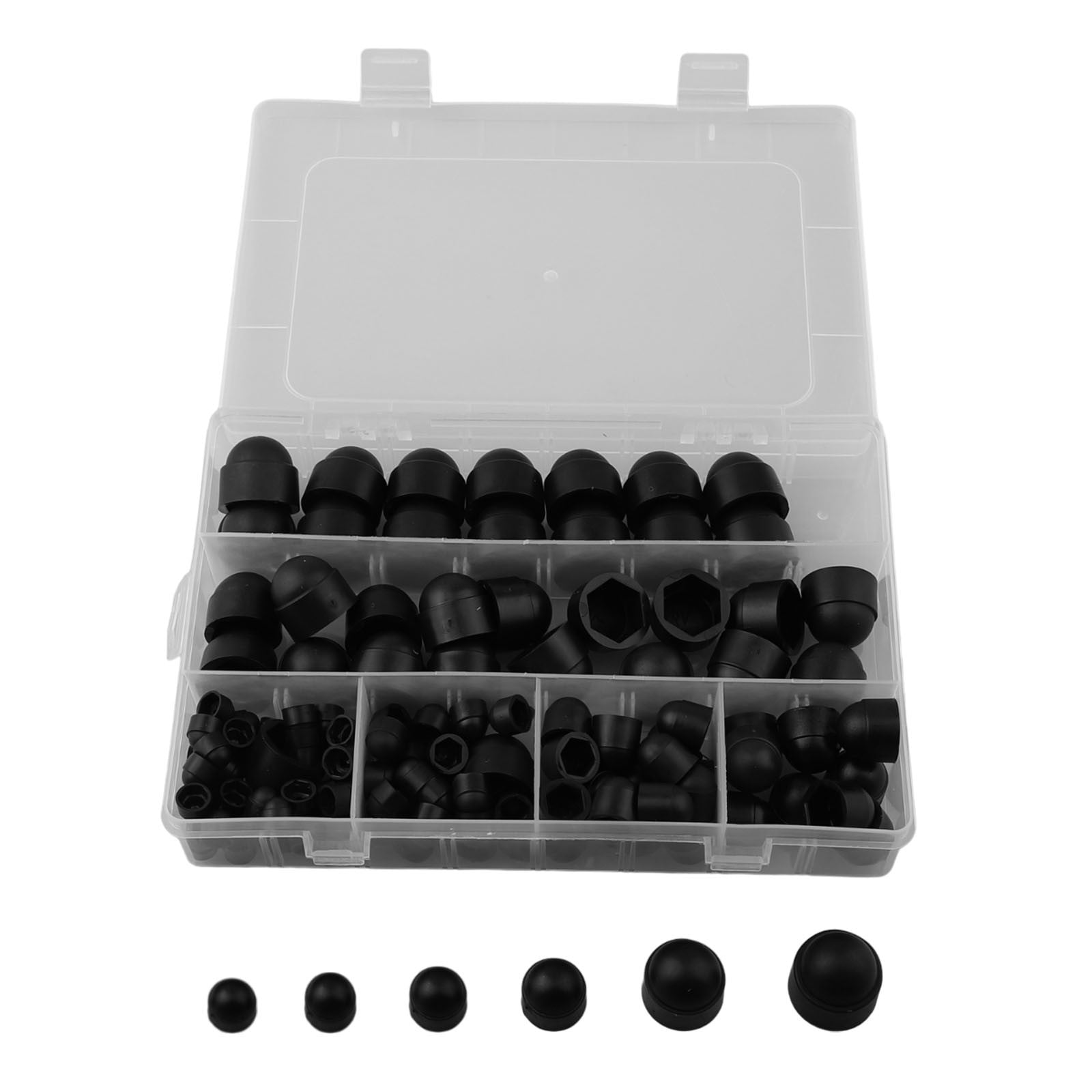 GLFS 145pcs Protective Cap for Screws Hexagonal Cover Cap Black for Nuts Screws Bolts - Image 1