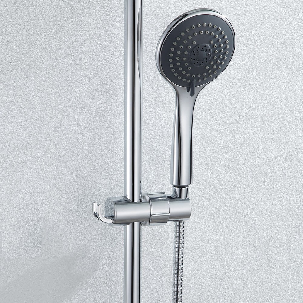 Adjustable Shower Head Holder With 2 Hooks Rotatable Handheld Shower Head Bracket For 16-27Mm Slide Rod Bathroom Accessories \ufeff Smile Home - Image 5