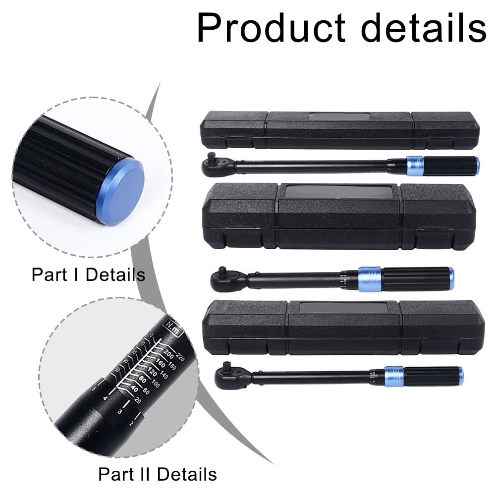 72-Tooth Adjustable Torque Wrench Mechanical 1/2 3/8 1/4In For Auto Repair Tools 3/8 (5-60Nm) 1/4（5-25Nm) - Image 2