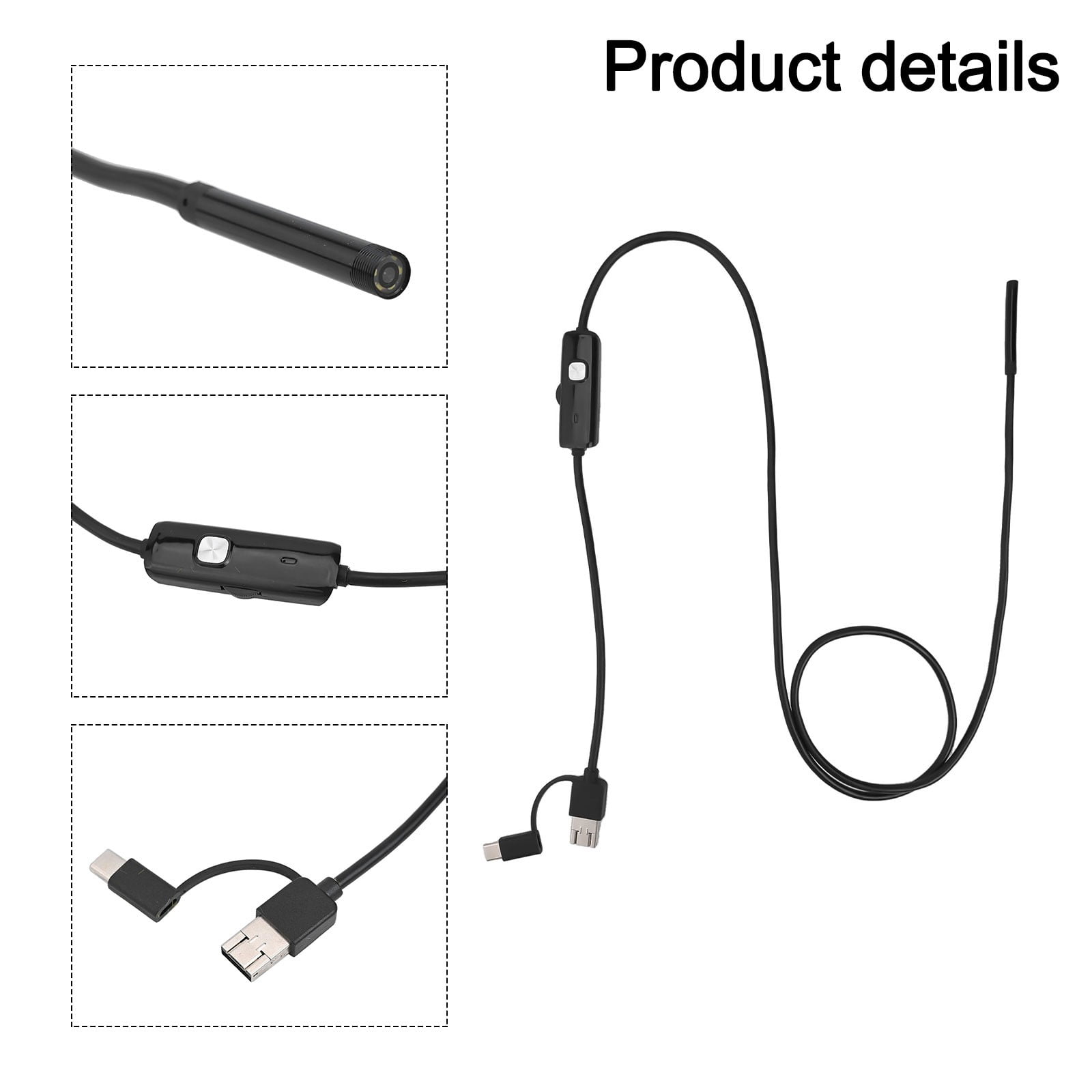 Hd Micro-Usb Type-C 3 In 1 Borescope 5.5Mm Smartphone Camera Endoscoop 1M Smile Home - Image 5