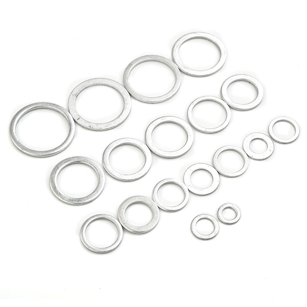 18Sizes 450Pcs Car Engine Oil Drains Plug Aluminum Washer Gasket Nut Bolt Set Sealing Ring O Rings Kit Set Smile Home - Image 1