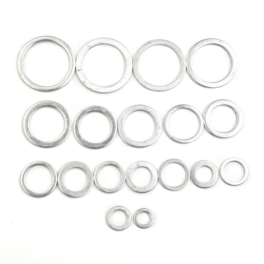 18Sizes 450Pcs Car Engine Oil Drains Plug Aluminum Washer Gasket Nut Bolt Set Sealing Ring O Rings Kit Set Smile Home - Image 2