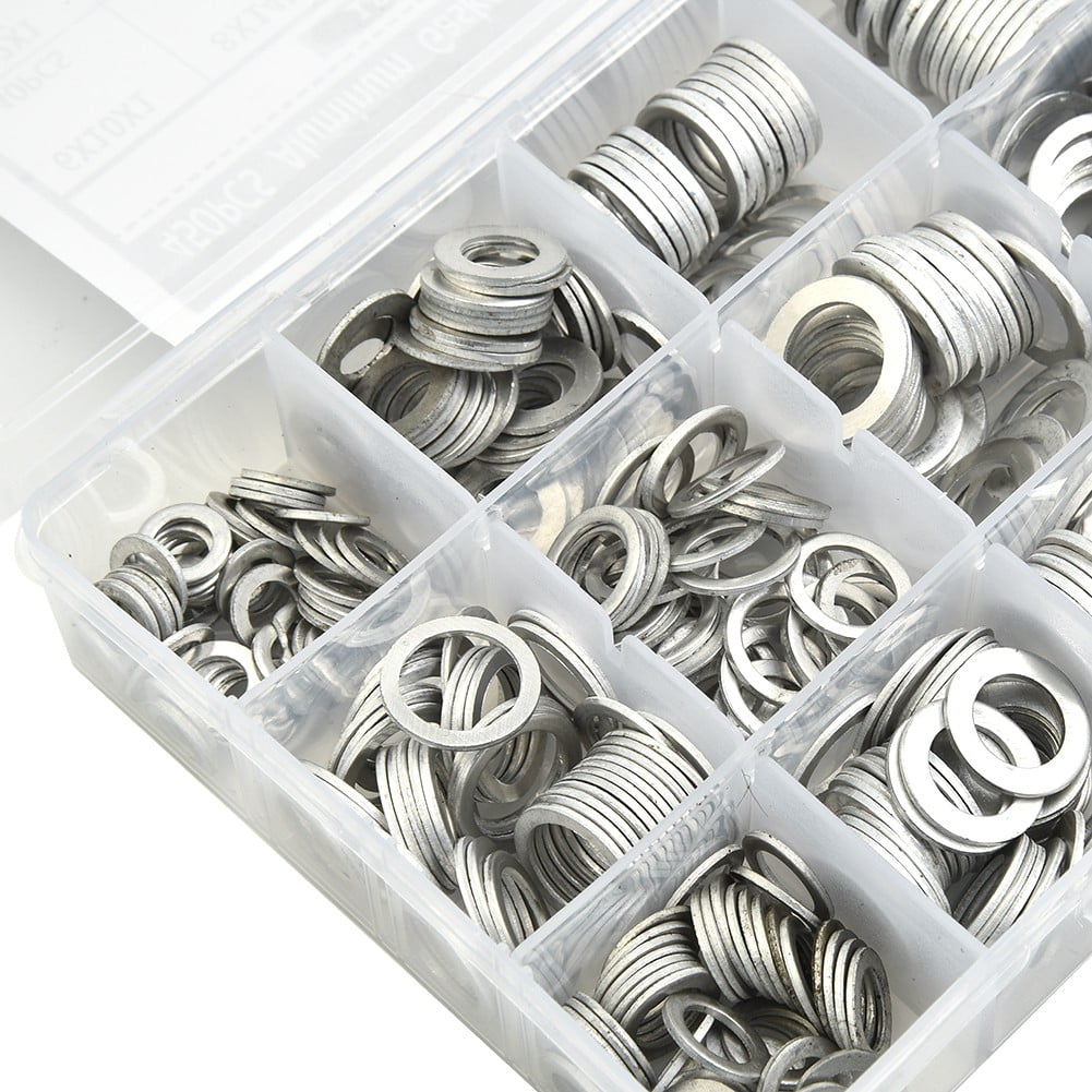 18Sizes 450Pcs Car Engine Oil Drains Plug Aluminum Washer Gasket Nut Bolt Set Sealing Ring O Rings Kit Set Smile Home - Image 3