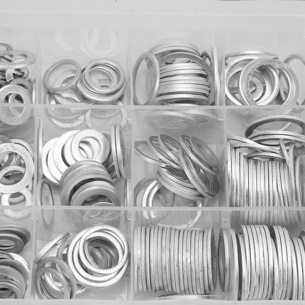 18Sizes 450Pcs Car Engine Oil Drains Plug Aluminum Washer Gasket Nut Bolt Set Sealing Ring O Rings Kit Set Smile Home - Image 8