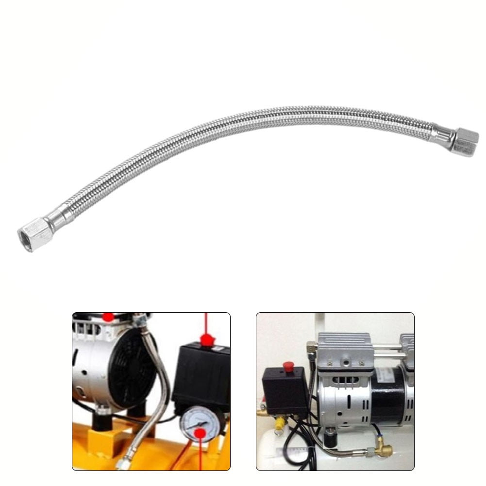1Pc Air Compressor Tube Stainless Steel 350Mm Air Compressor Flexible Hose Air Pump Check Valve Connecting Pipe Smile Home - Image 8