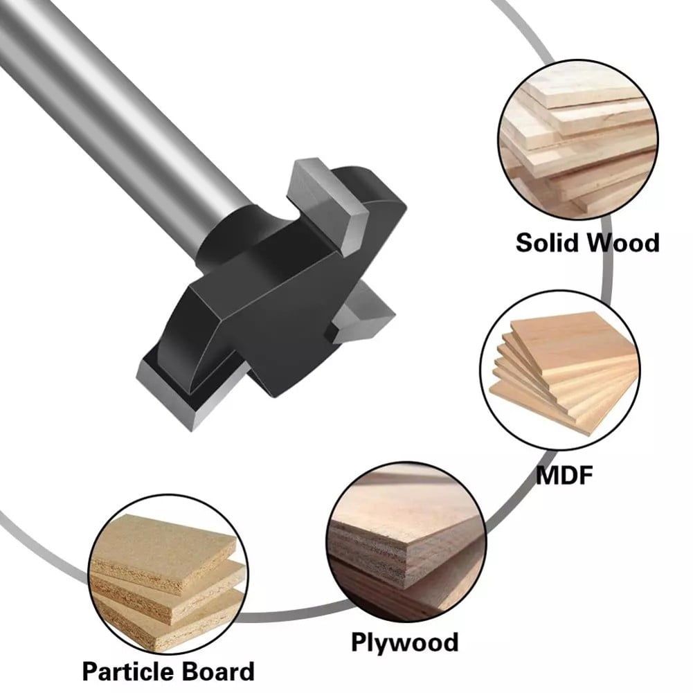 Durable 1/4 Inch Shank Cnc Spoilboard Surfacing Router Bit Carbide Tipped Tool Smile Home - Image 2