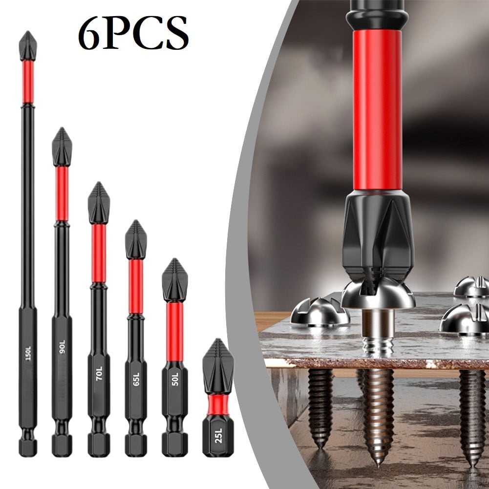 2/6Pcs 25-150Mm Non-Slip Screwdriver Bits Ph2 Magnetic Batch Cross Screw Electric Tips Head Cross Screwdriver Drill Bit Tool Set 2Pcs 25Mm Smile Home 2Pcs 90Mm - Image 6
