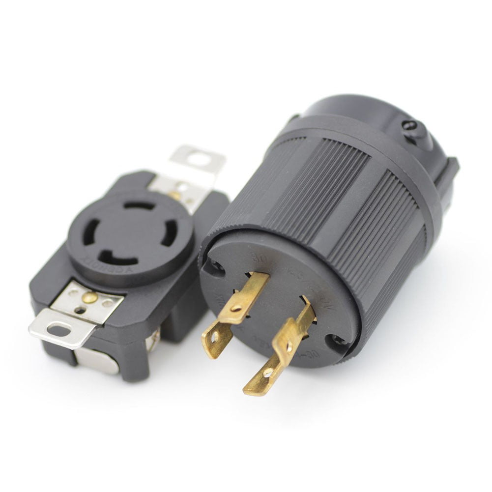 Nema L14 30P L14 30R 30A 125/250V Male Plug & Female Receptacle Kit Locking Design Industrial Grade Socket Nylon Shell Smile Home - Image 4