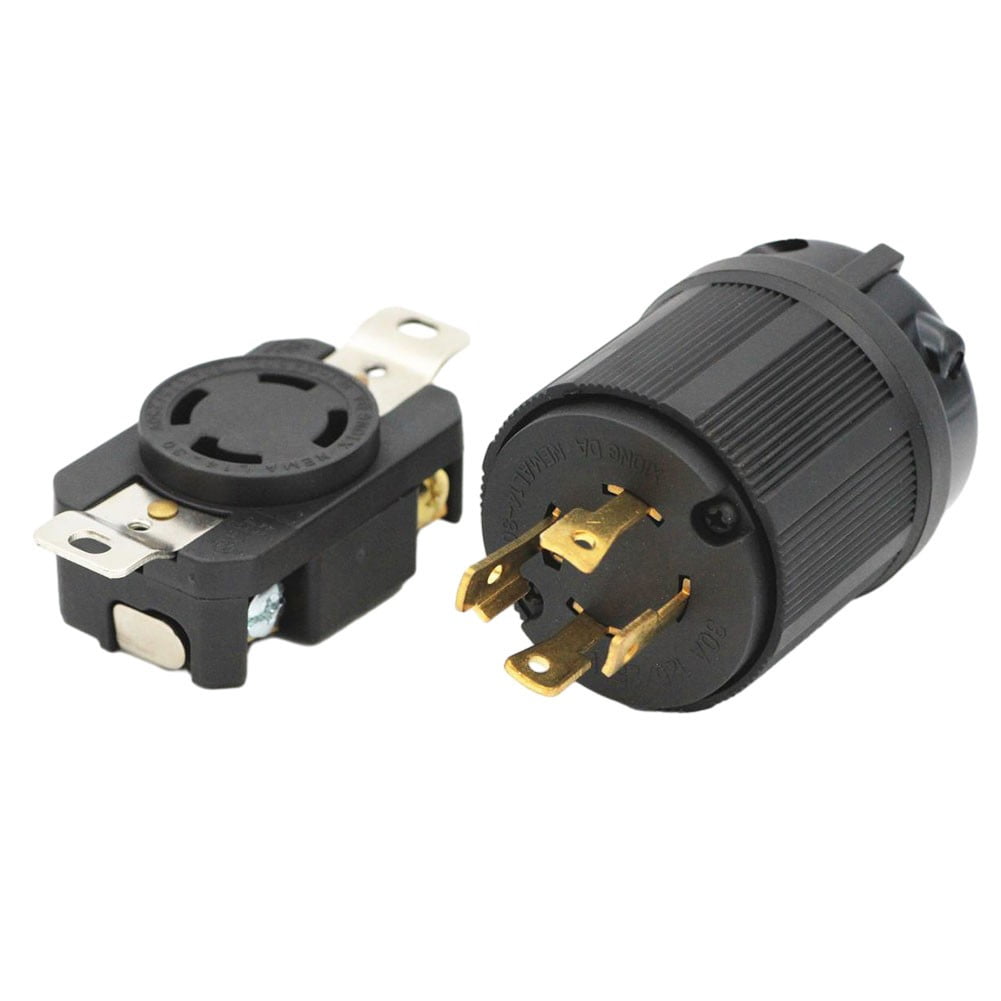 Nema L14 30P L14 30R 30A 125/250V Male Plug & Female Receptacle Kit Locking Design Industrial Grade Socket Nylon Shell Smile Home - Image 7