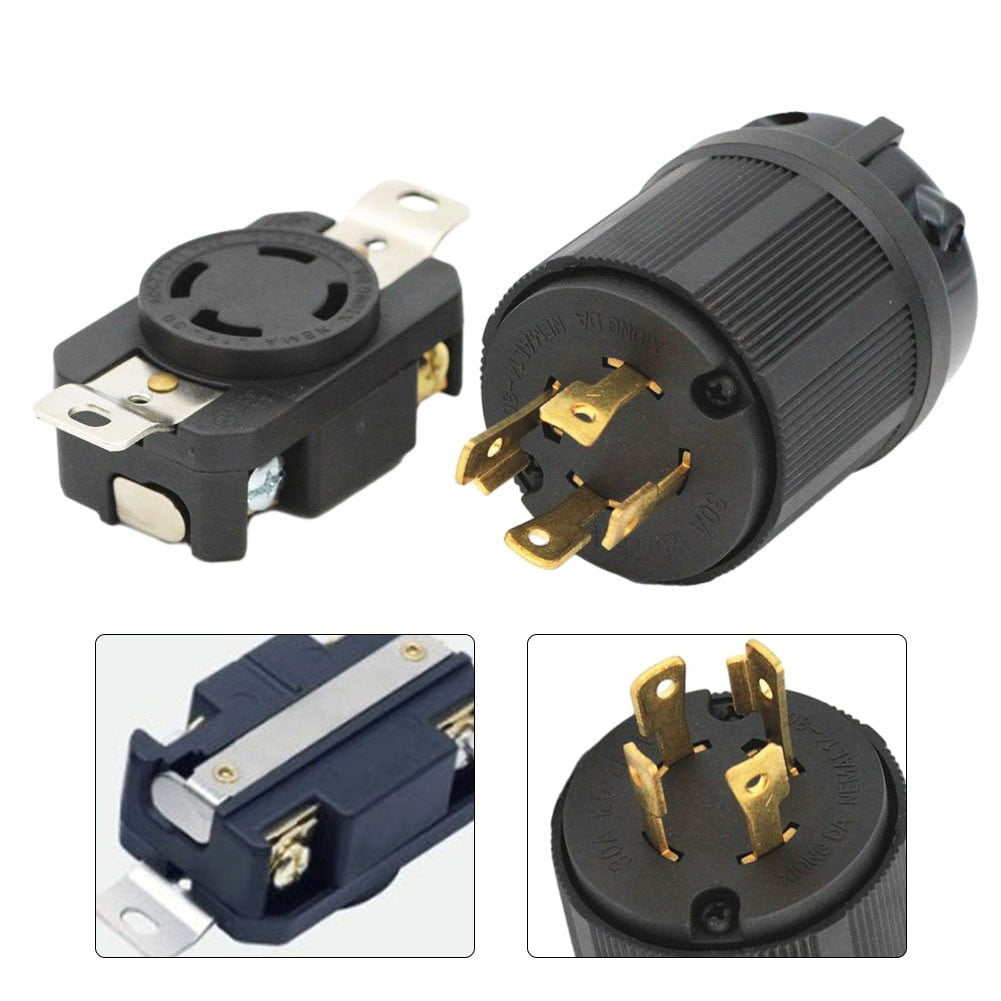 Nema L14 30P L14 30R 30A 125/250V Male Plug & Female Receptacle Kit Locking Design Industrial Grade Socket Nylon Shell Smile Home - Image 8
