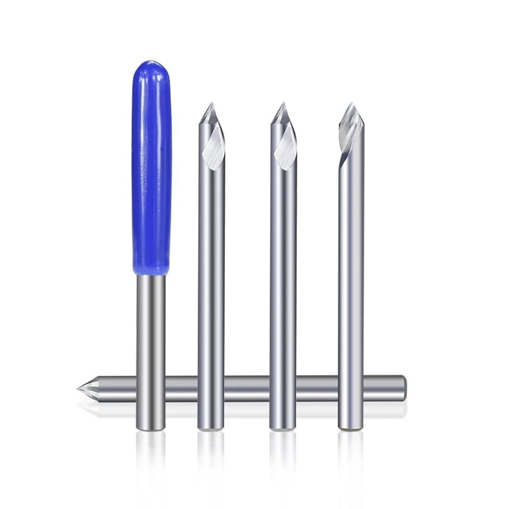 Engraving Bit 3.175Mm Shank V Shape Carving Bits 20-60 Degrees Carbide Cnc Router Bit Tipped 0.1Mm 0.2Mm 0.3Mm Milling Cutter 30Dx0.3 Smile Home 20Dx0.1 - Image 3