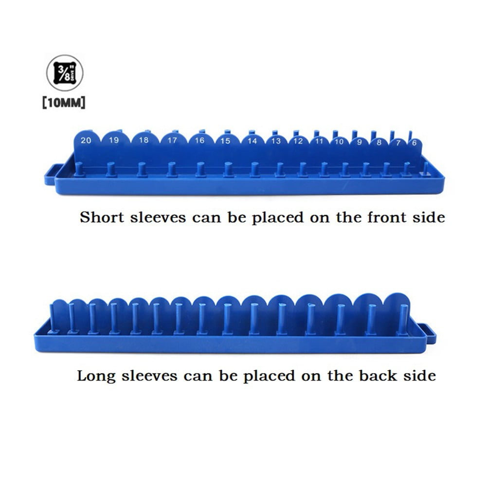 Practical Socket Storage Organizer Tool Organizer Wrench 3/8 Inch Sleeve Bracket Metric Socket Tray Rack Holder Smile Home - Image 1