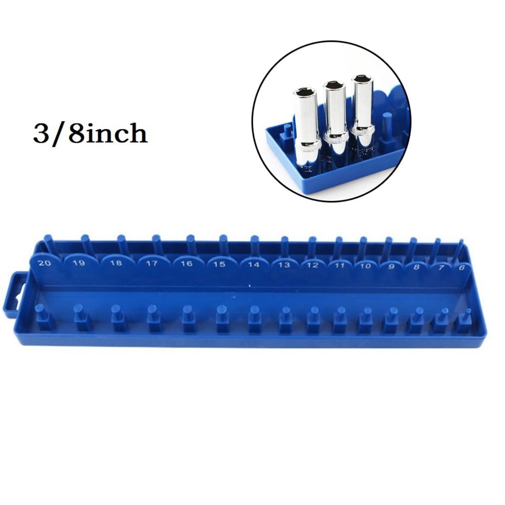 Practical Socket Storage Organizer Tool Organizer Wrench 3/8 Inch Sleeve Bracket Metric Socket Tray Rack Holder Smile Home - Image 4