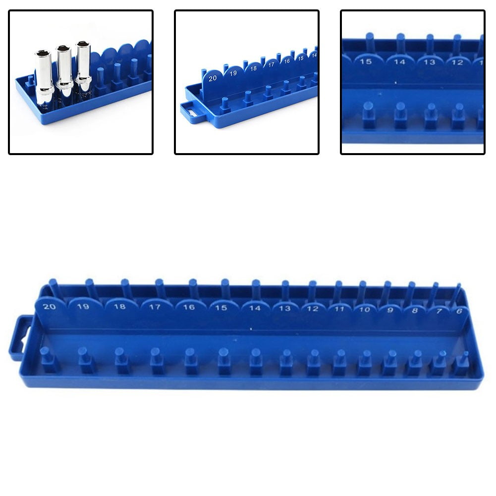 Practical Socket Storage Organizer Tool Organizer Wrench 3/8 Inch Sleeve Bracket Metric Socket Tray Rack Holder Smile Home - Image 5