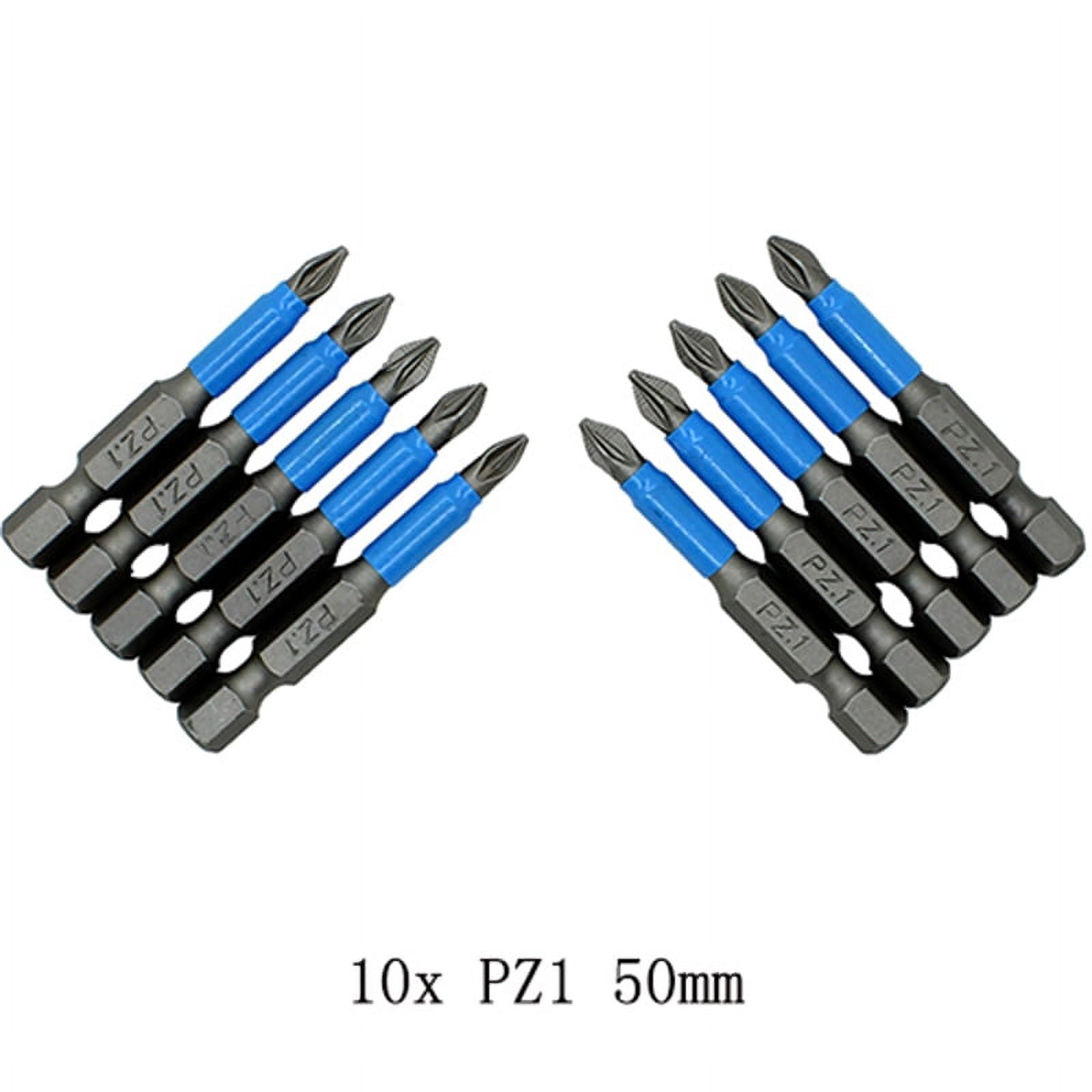 10Pcs Magnetic Anti Skid Electric Screwdriver Bits Alloy Steel 50Mm Cross Screw Driver Tools Set Ph1 Ph2 Ph3 Pz1 Pz2 Pz3 Pz1 Smile Home Pz1 - Image 4