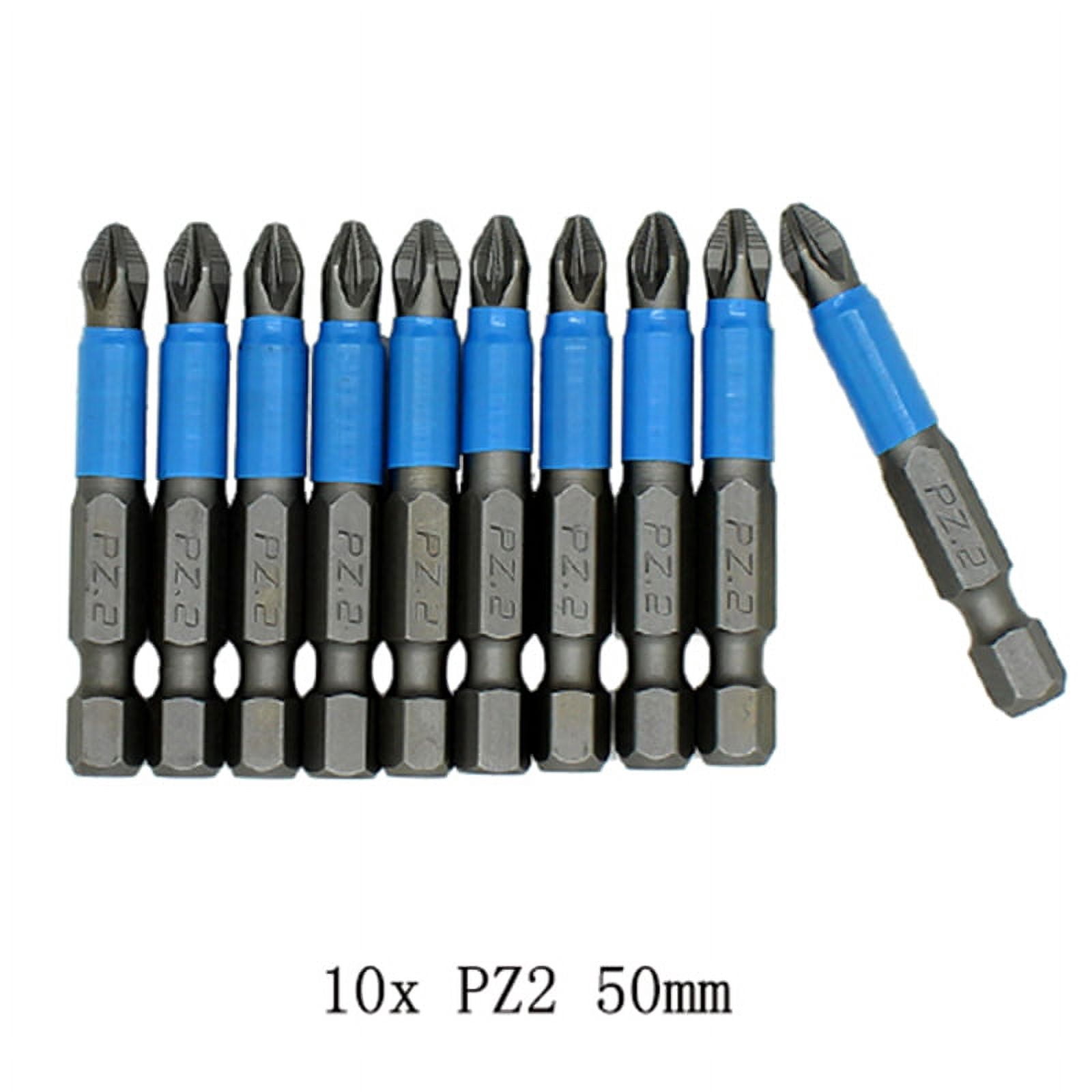 10Pcs Magnetic Anti Skid Electric Screwdriver Bits Alloy Steel 50Mm Cross Screw Driver Tools Set Ph1 Ph2 Ph3 Pz1 Pz2 Pz3 Pz1 Smile Home Pz2 - Image 4