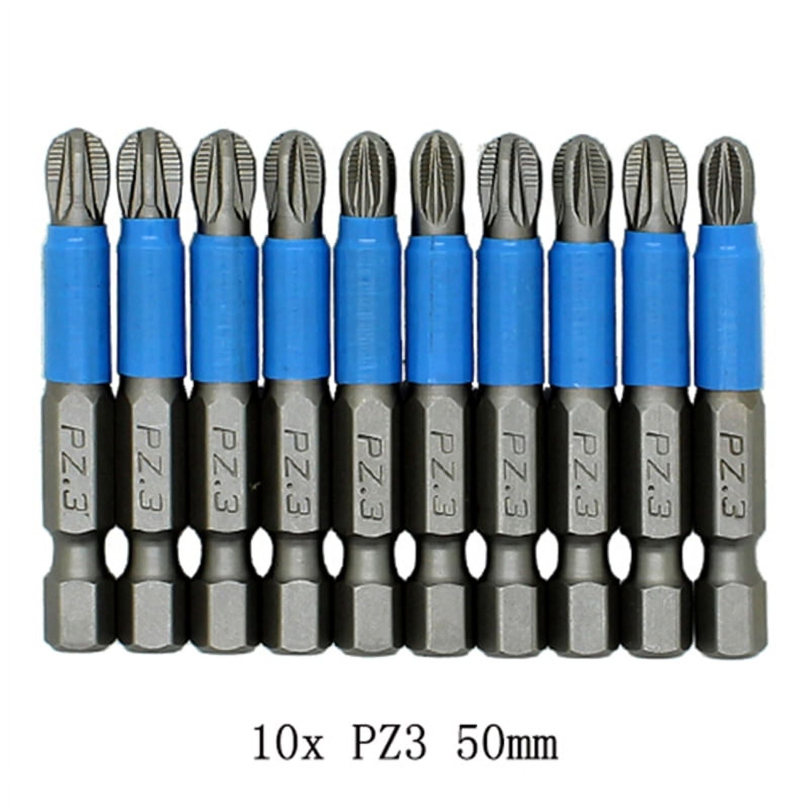10Pcs Magnetic Anti Skid Electric Screwdriver Bits Alloy Steel 50Mm Cross Screw Driver Tools Set Ph1 Ph2 Ph3 Pz1 Pz2 Pz3 Pz1 Smile Home Pz3 - Image 4