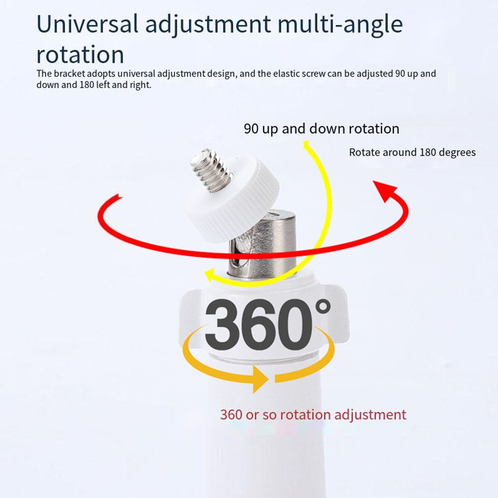 360° Rotating Universal Monitoring Bracket Indoor Outdoor Universal Camera Base Outdoor Camera Base Monitoring Accessories Black Smile Home White - Image 6