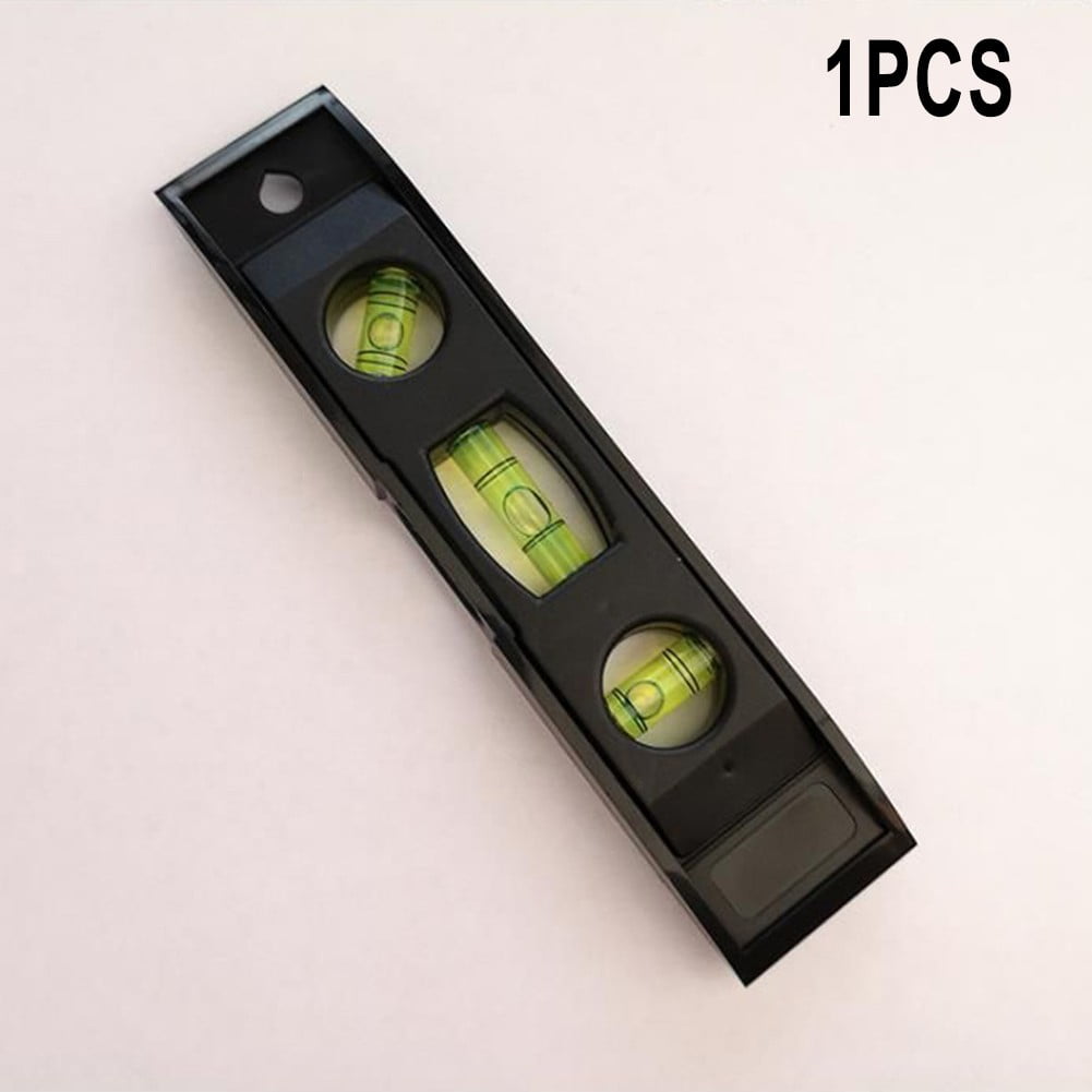 1 Pc Horizontal Ruler 3 Bubble Spirit. Level Magnetic Abs Shell Mini Pocket Portable Level Measure Tools Machinery Leveller Smile Home - Image 1