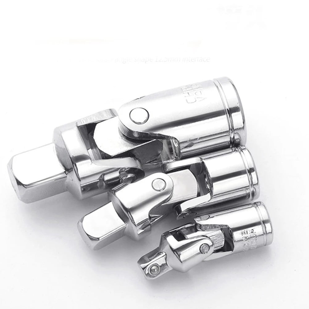 1/4In 3/8In 1/2In -Universal Joint Socket Swivel Drive Adapter Reducer For Ratchet Extension Bar Repair Cars Wrench Sockets 1-4Inch Smile Home 1-4Inch - Image 1