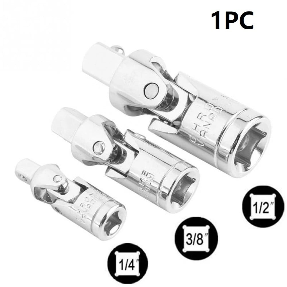 1/4In 3/8In 1/2In -Universal Joint Socket Swivel Drive Adapter Reducer For Ratchet Extension Bar Repair Cars Wrench Sockets 1-4Inch Smile Home 1-4Inch - Image 7