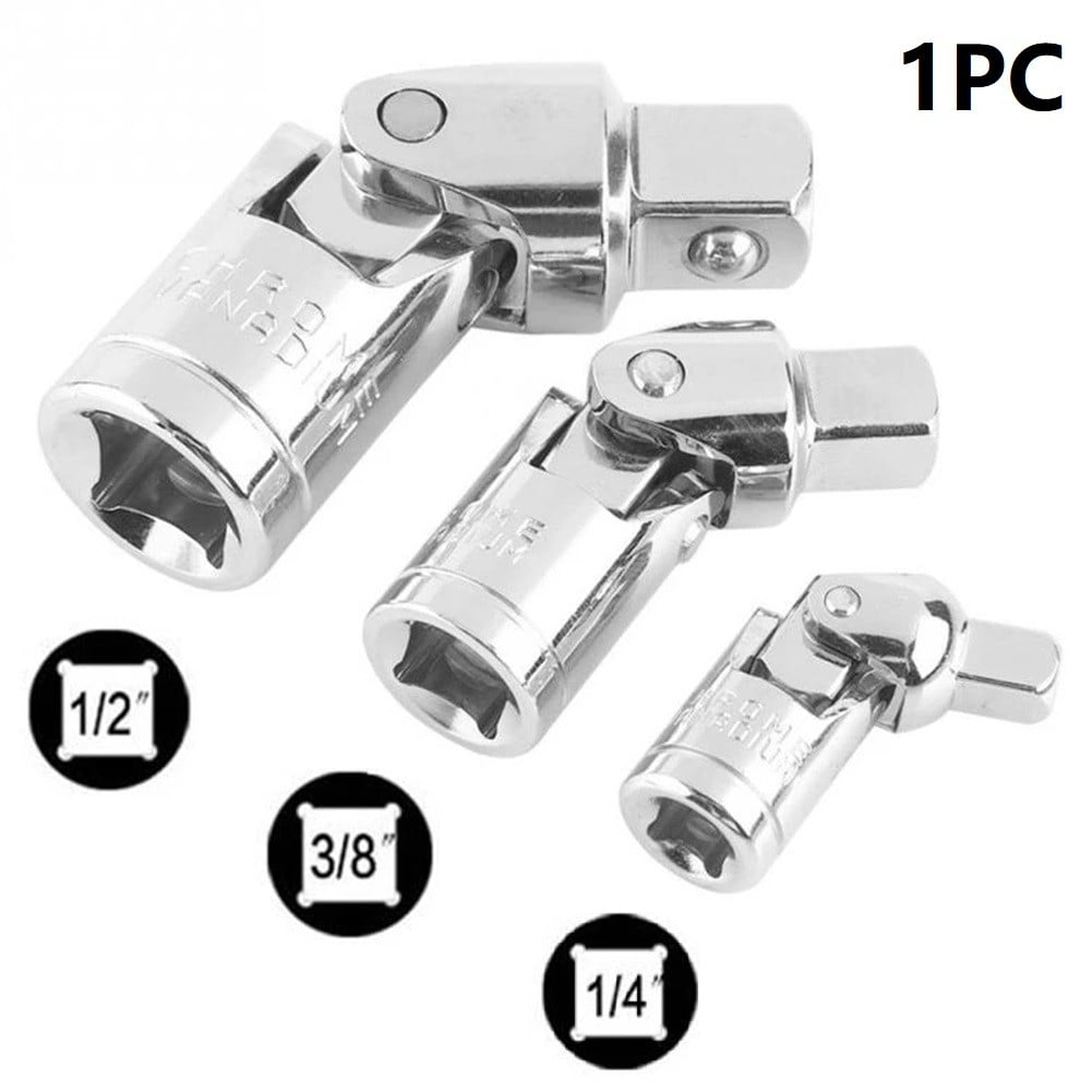 1/4In 3/8In 1/2In -Universal Joint Socket Swivel Drive Adapter Reducer For Ratchet Extension Bar Repair Cars Wrench Sockets 1-4Inch Smile Home 1-4Inch - Image 8