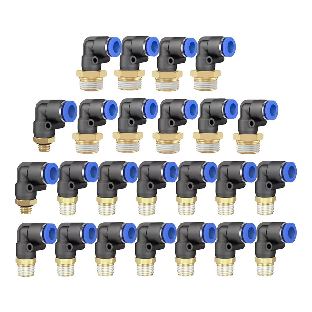 Pneumatic Elbow Quick Connector Air Fittings Thread Elbow Adapter Pl4-16 Pl6-01 Smile Home Pl4-01 - Image 1