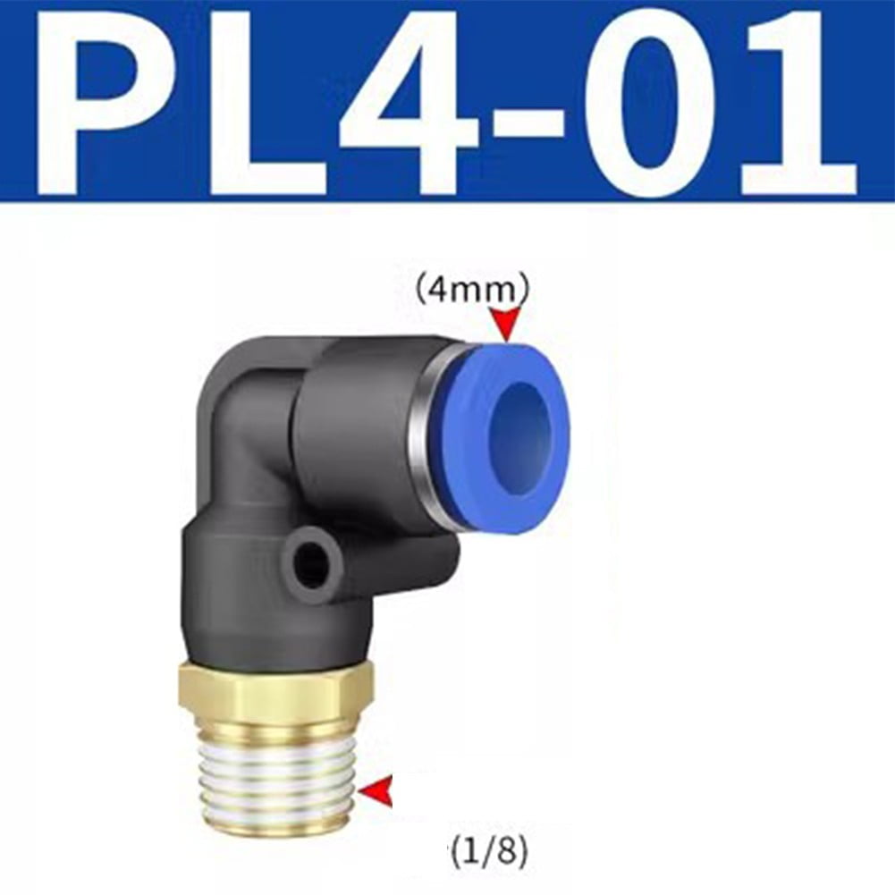 Pneumatic Elbow Quick Connector Air Fittings Thread Elbow Adapter Pl4-16 Pl6-01 Smile Home Pl4-01 - Image 3