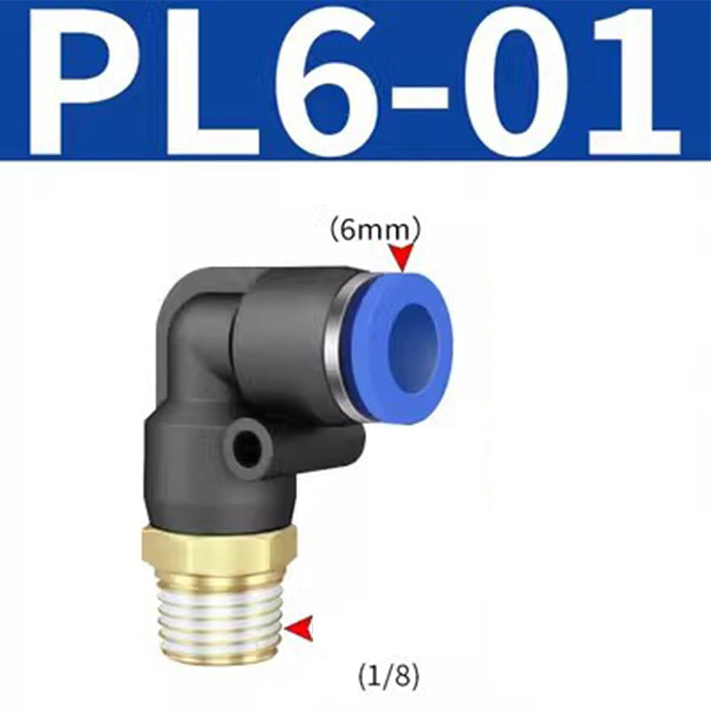 Pneumatic Elbow Quick Connector Air Fittings Thread Elbow Adapter Pl4-16 Pl6-01 Smile Home Pl6-01 - Image 3