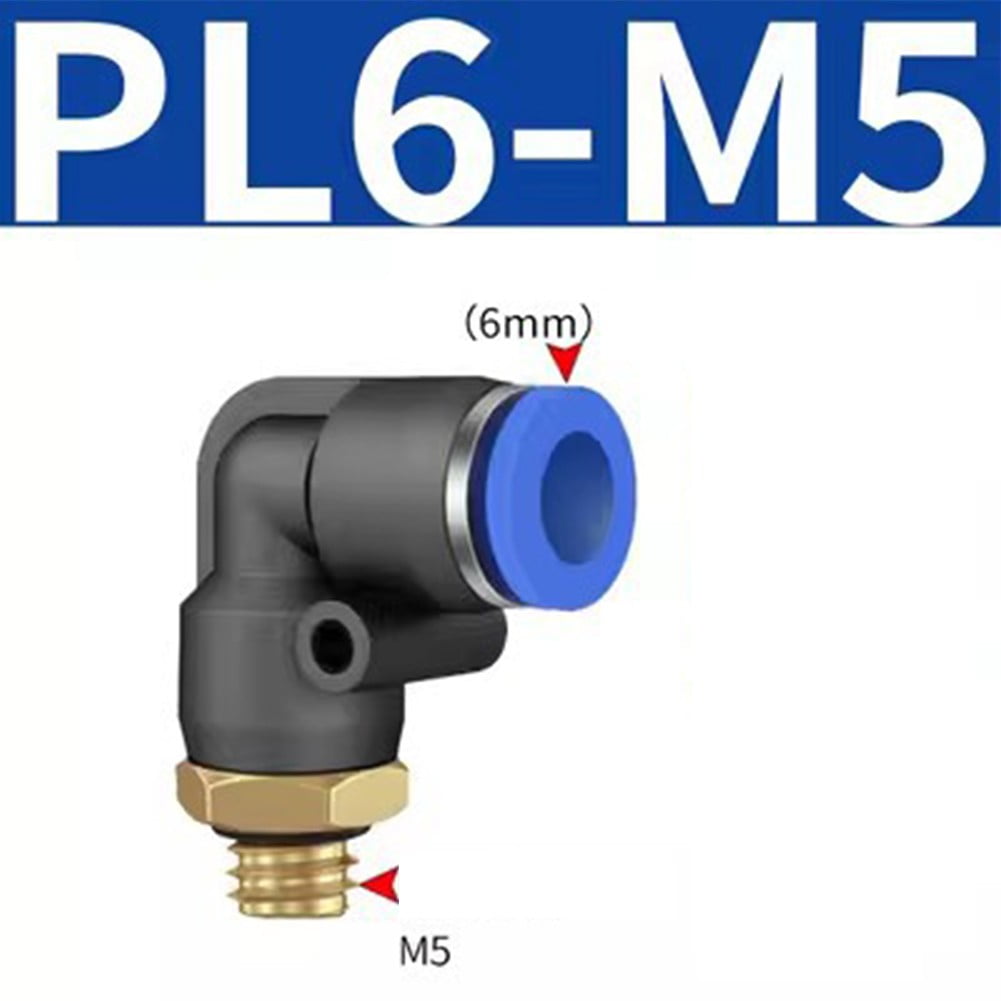 Pneumatic Elbow Quick Connector Air Fittings Thread Elbow Adapter Pl4-16 Pl6-01 Smile Home Pl6-M5 - Image 3