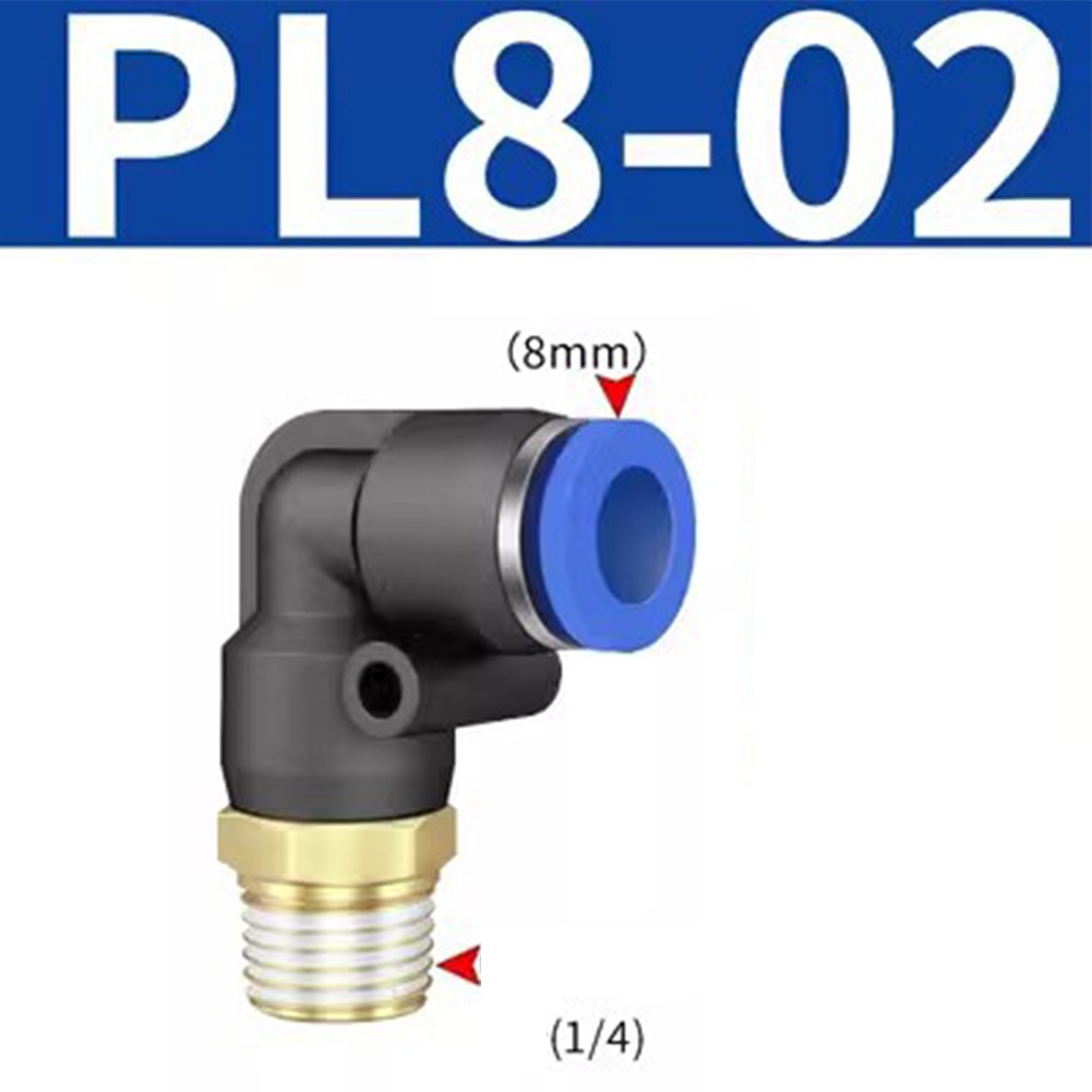Pneumatic Elbow Quick Connector Air Fittings Thread Elbow Adapter Pl4-16 Pl6-01 Smile Home Pl8-02 - Image 3