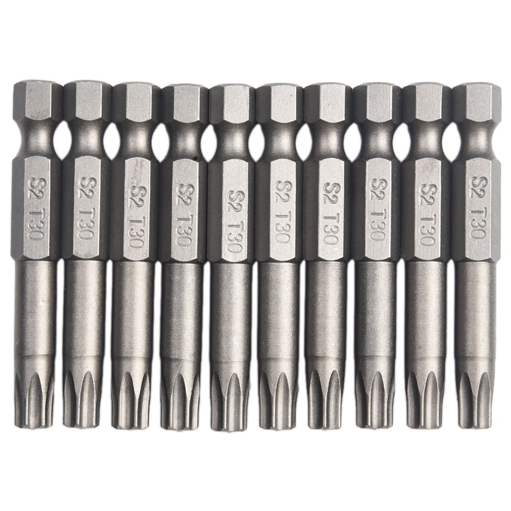 10Pcs Torx Bits Set 50Mm Magnetic Tamper Resistant Star Bits T30 Screwdrivers Wrench Drill Bit Sets Hand Tools Smile Home - Image 4