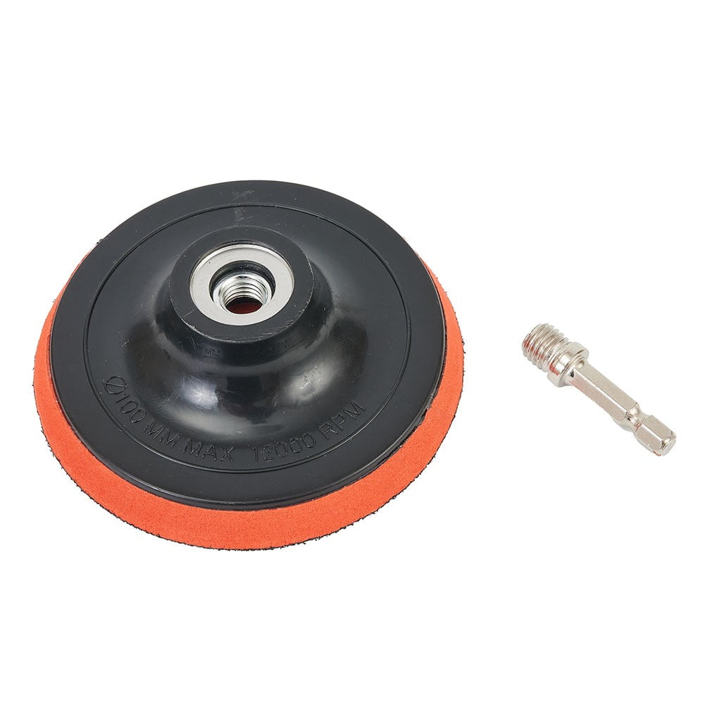 1 Set 100Mm Sanding Disc 60-240 Grit Sandpaper Buffing Wheel Hook-And Loop-Backing Pads For Electric Drill Grinder Rotary Tool Smile Home - Image 2