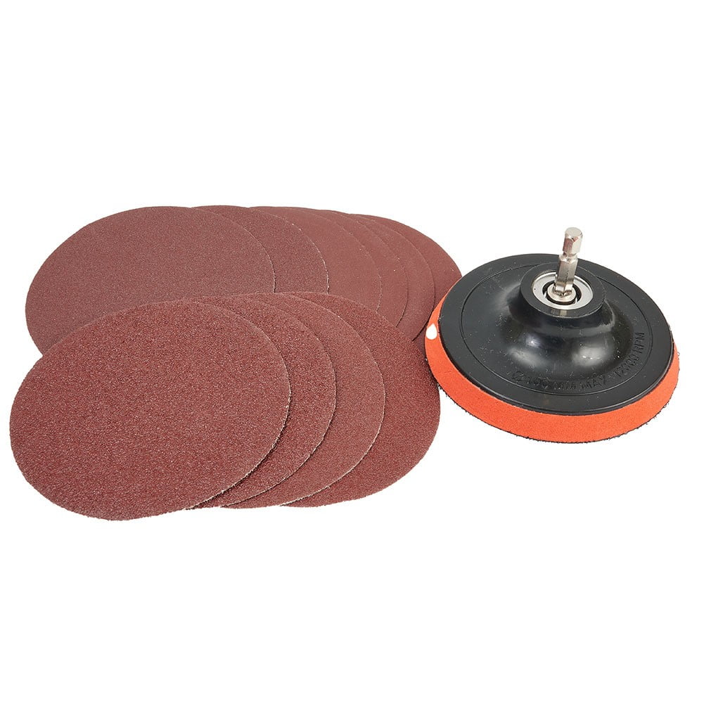 1 Set 100Mm Sanding Disc 60-240 Grit Sandpaper Buffing Wheel Hook-And Loop-Backing Pads For Electric Drill Grinder Rotary Tool Smile Home - Image 4