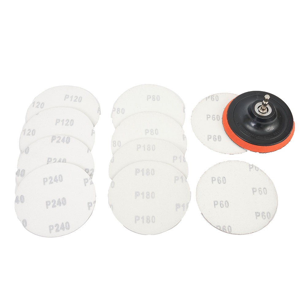 1 Set 100Mm Sanding Disc 60-240 Grit Sandpaper Buffing Wheel Hook-And Loop-Backing Pads For Electric Drill Grinder Rotary Tool Smile Home - Image 7