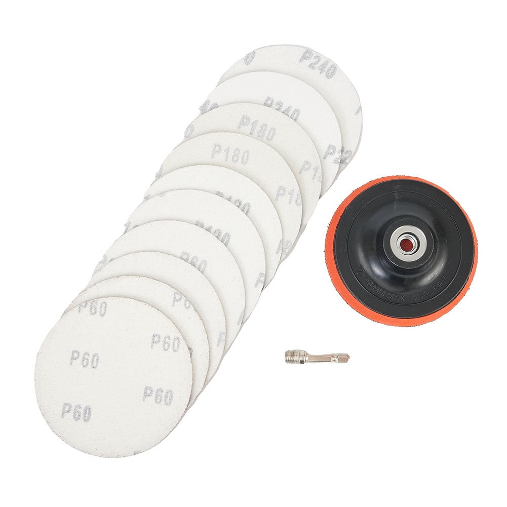 1 Set 100Mm Sanding Disc 60-240 Grit Sandpaper Buffing Wheel Hook-And Loop-Backing Pads For Electric Drill Grinder Rotary Tool Smile Home - Image 8