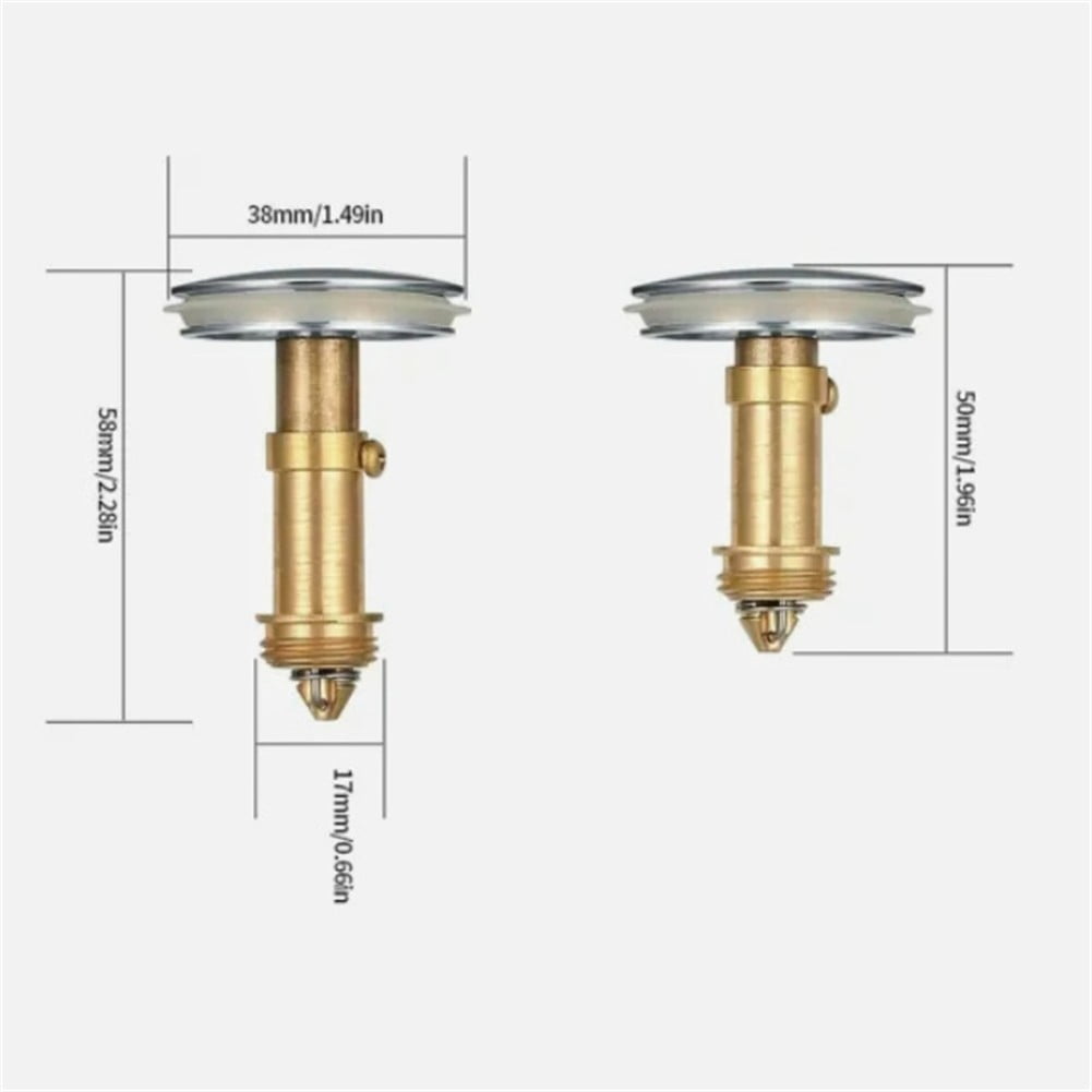 38mm Bathroom Sink Drain Stopper Plugs Bounce Push Button Click Clack Plug Wash Basin Faucet Accessory Washbasin Pipe 2024 New Smile Home - Image 6