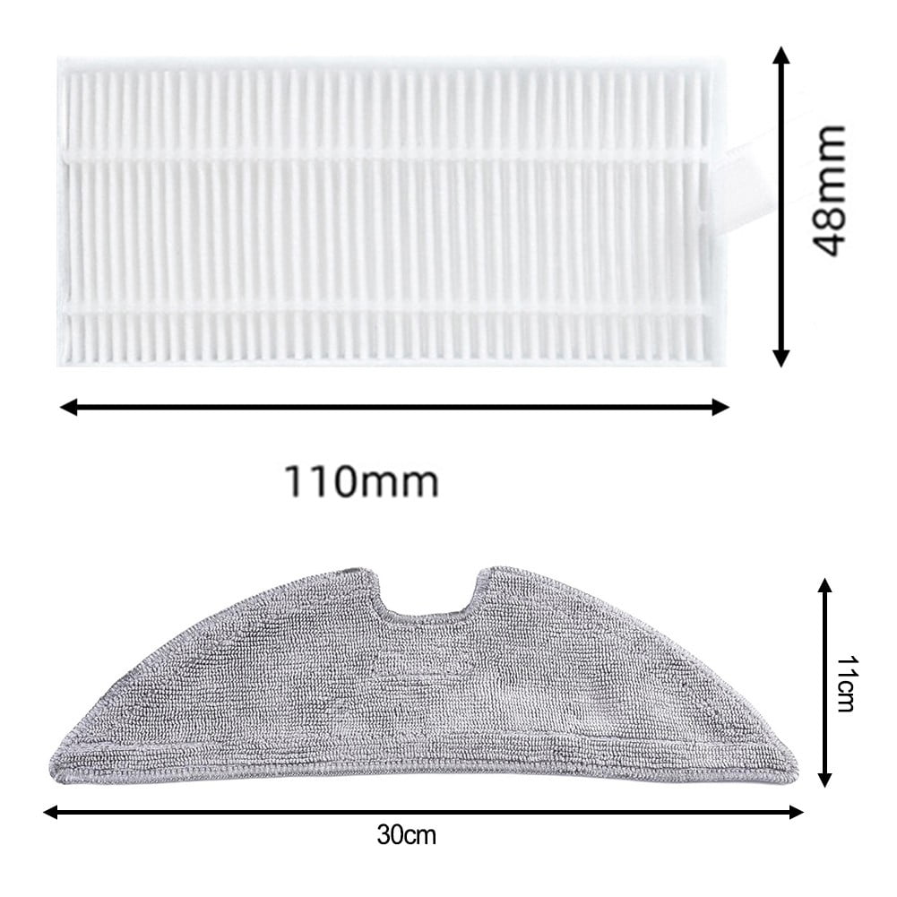 1 Set Main Brush Mop Cloth Side Brush Filter For Blaupunkt For Xtreme BPK-VCBB1XTE Vacuum Cleaner Replacement Parts Sweeper Part Smile Home - Image 7