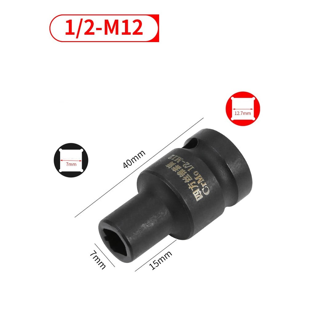 Tap Socket Double Square Head 1/2Inch Driver For Pneumatic Wrench Tool Accessories And Parts Replacement M6-M24 M24 Smile Home M12 - Image 4