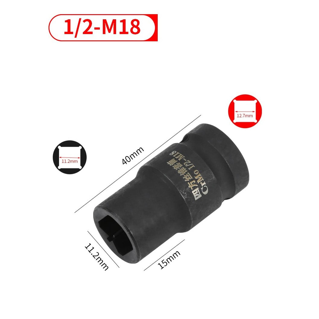 Tap Socket Double Square Head 1/2Inch Driver For Pneumatic Wrench Tool Accessories And Parts Replacement M6-M24 M24 Smile Home M18 - Image 4