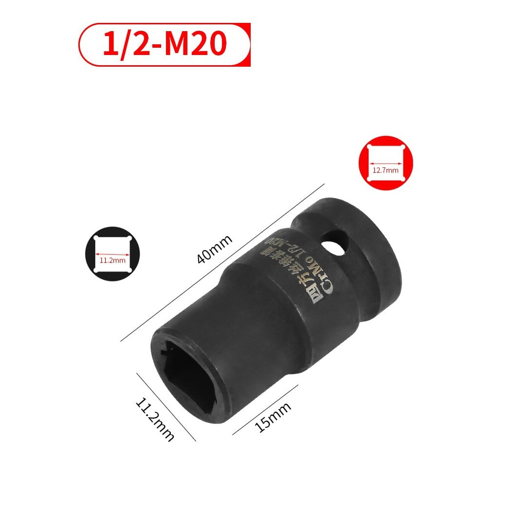 Tap Socket Double Square Head 1/2Inch Driver For Pneumatic Wrench Tool Accessories And Parts Replacement M6-M24 M24 Smile Home M20 - Image 4