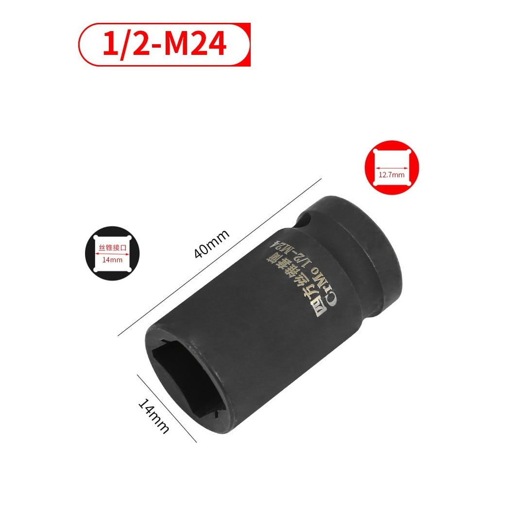 Tap Socket Double Square Head 1/2Inch Driver For Pneumatic Wrench Tool Accessories And Parts Replacement M6-M24 M24 Smile Home M24 - Image 4