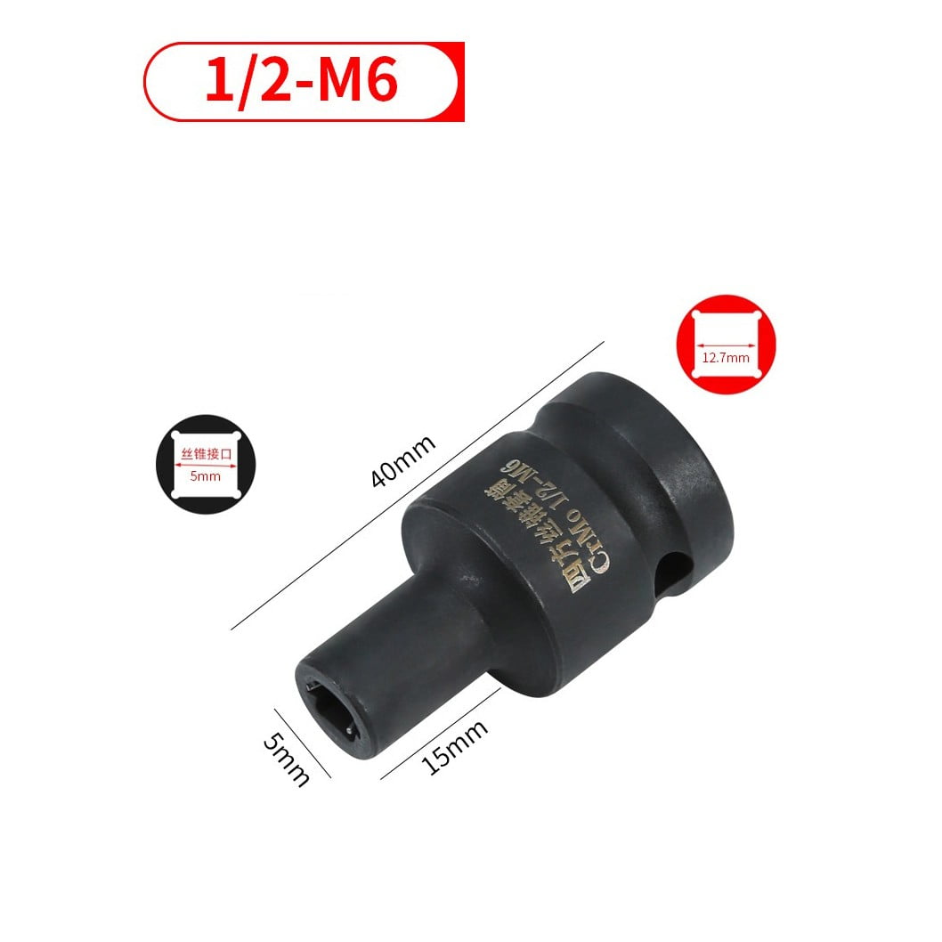 Tap Socket Double Square Head 1/2Inch Driver For Pneumatic Wrench Tool Accessories And Parts Replacement M6-M24 M24 Smile Home M6 - Image 4