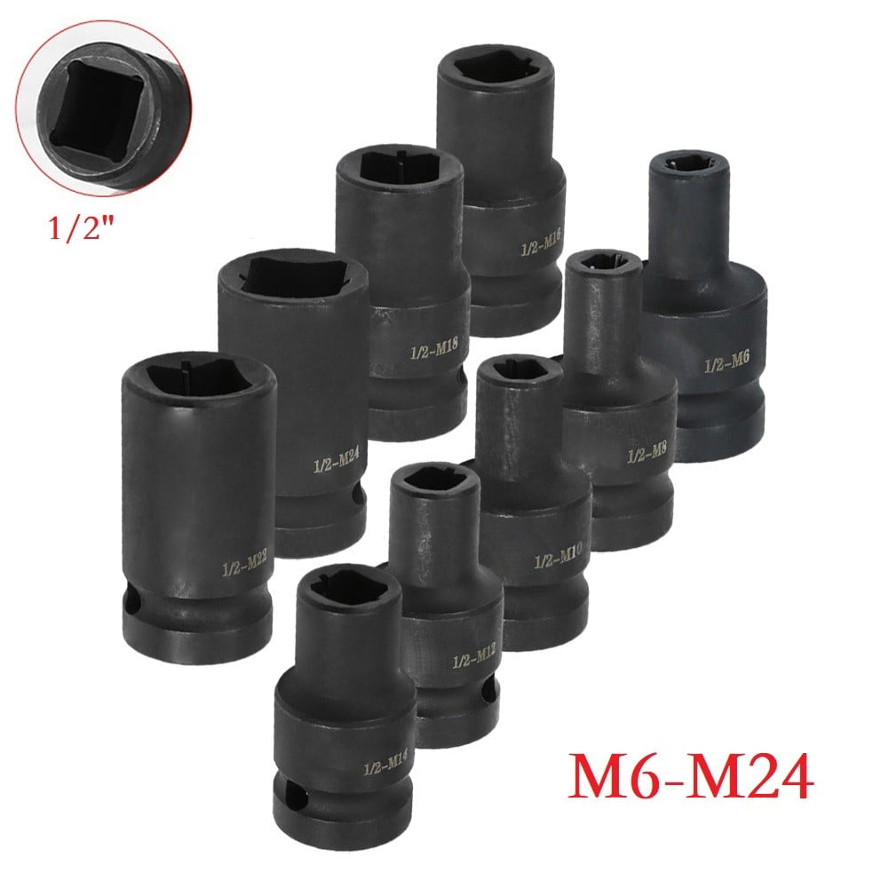 Tap Socket Double Square Head 1/2Inch Driver For Pneumatic Wrench Tool Accessories And Parts Replacement M6-M24 M24 Smile Home M8 - Image 5